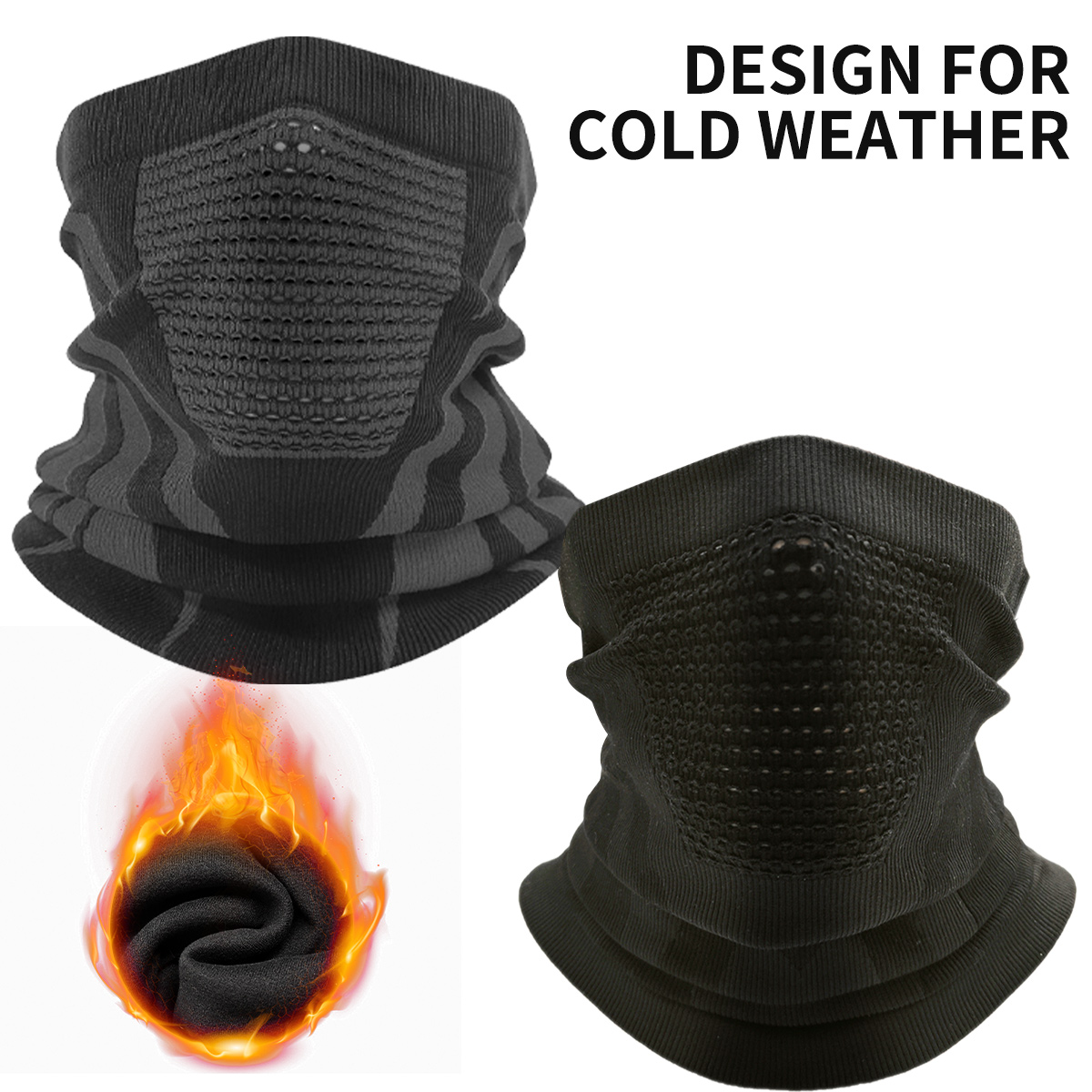Neck Gaiter Face Cover - Winter Neck Warmer Gaiter Warm Polar-Fleece