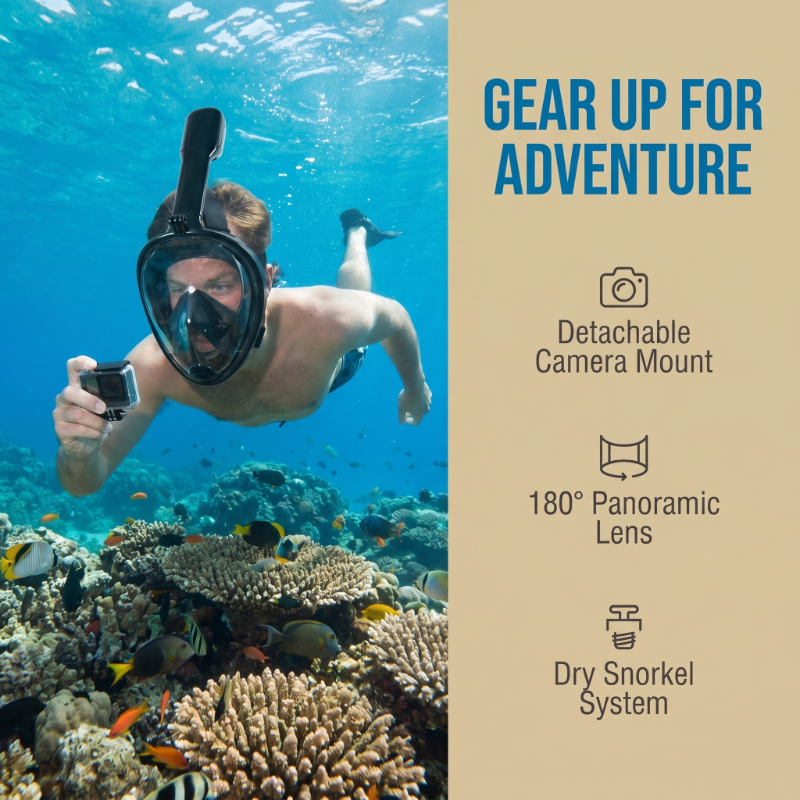 Anti Pollution Mask - Safe Waterproof Snorkeling Diving Mask Anti