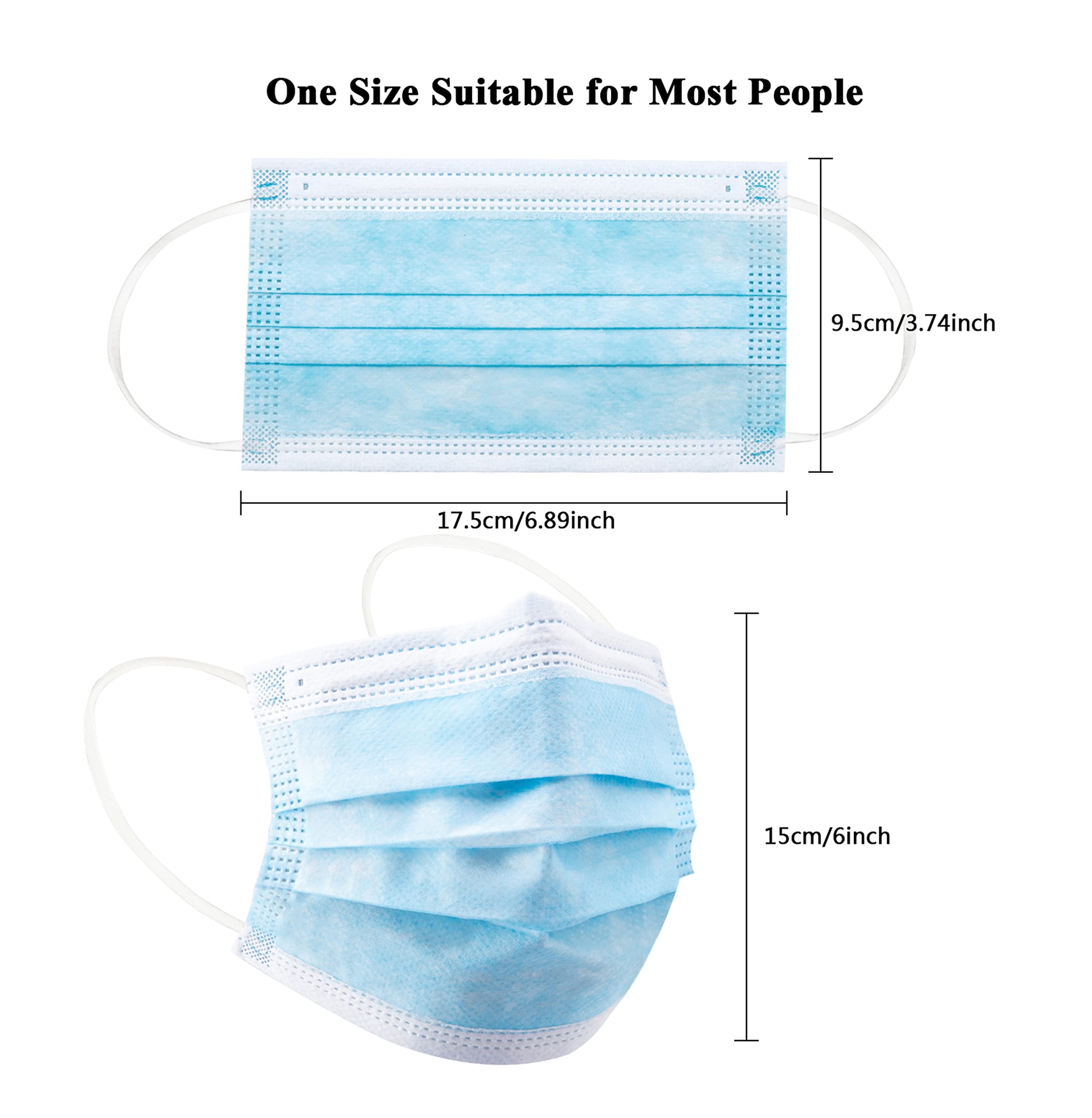 50/100Pcs Disposable Mask for  - Disposable Mask Blue 리뷰 및 가격