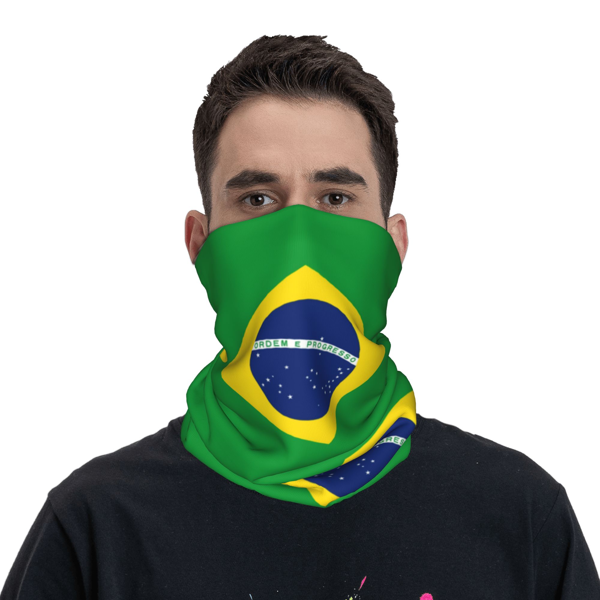 Custom Brazil Flag Bandana Nec - Neck Gaiter Face Cover 리뷰 및 가격