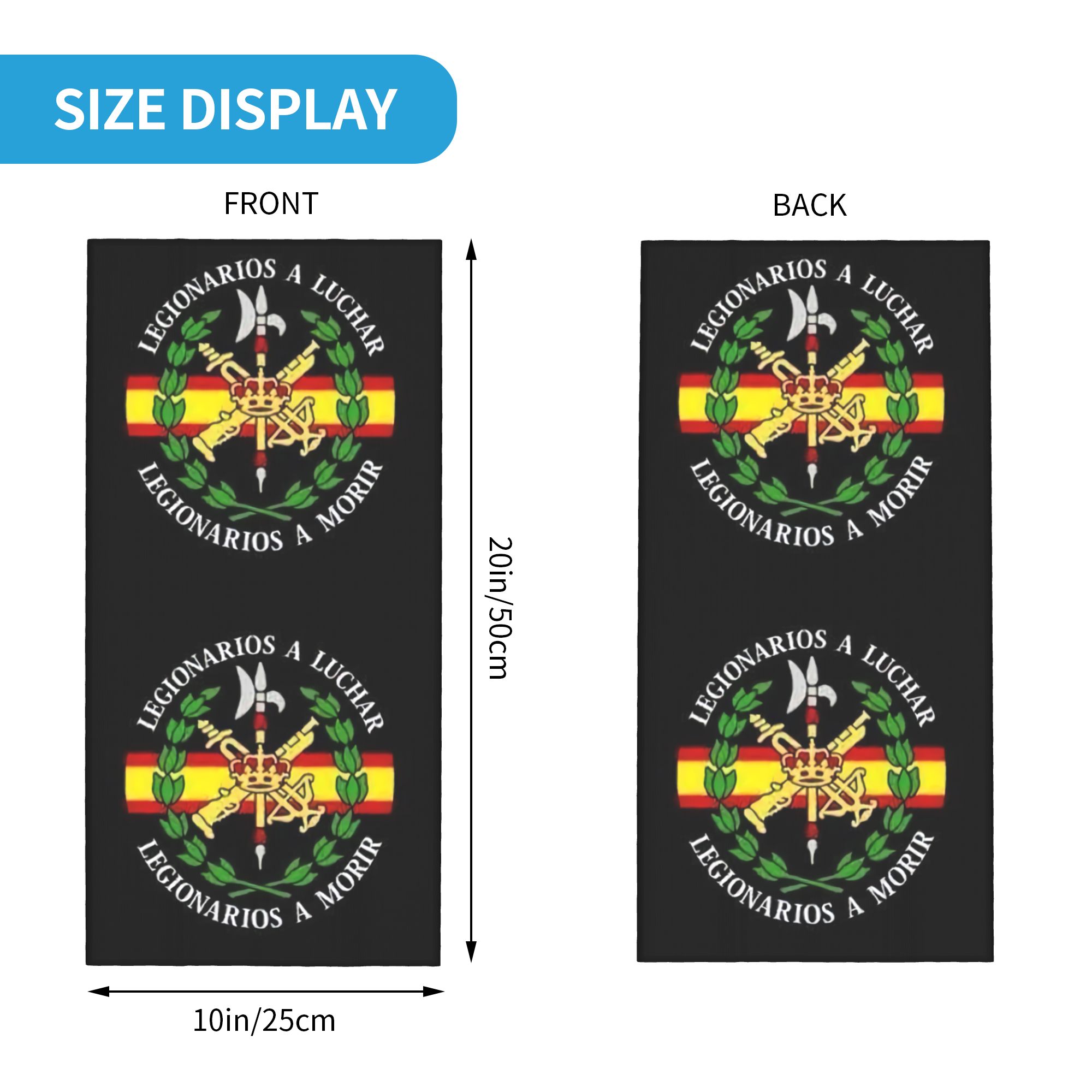 Custom Spanish Legion Bandana  - Neck Gaiter Face Cover 리뷰 및 가격