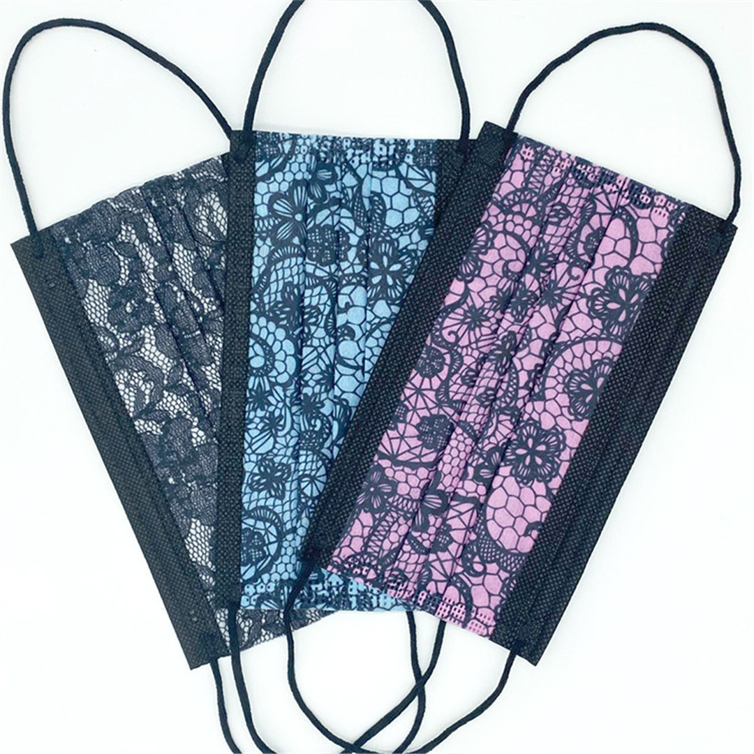50PCS Disposable Lace Mouth Ma - Disposable Mask Blue 리뷰 및 가격