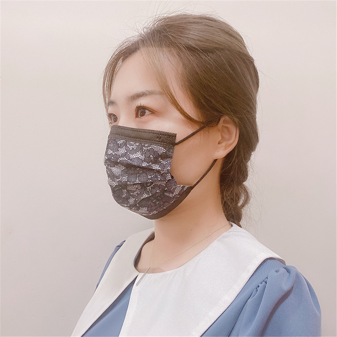 50PCS Disposable Lace Mouth Ma - Disposable Mask Blue 리뷰 및 가격
