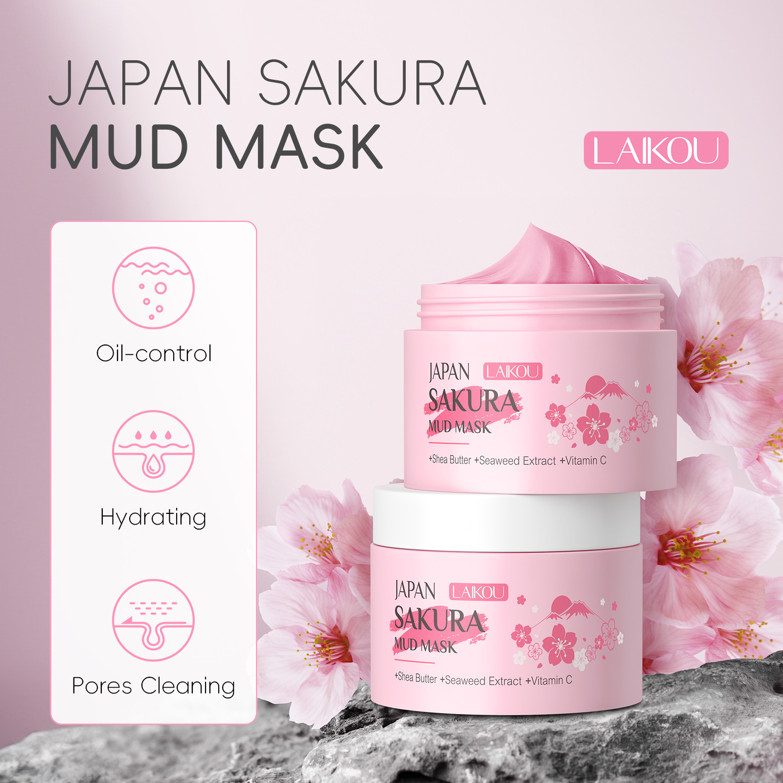LAIKOU Sakura Clay Mask 25g 90 - Dust Mask Construction 리뷰 및 가격