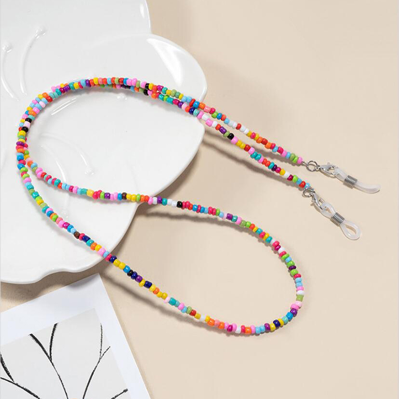 【F】 Colorful Rice Bead Glasses - Mask Chain Holder 리뷰 및 가격