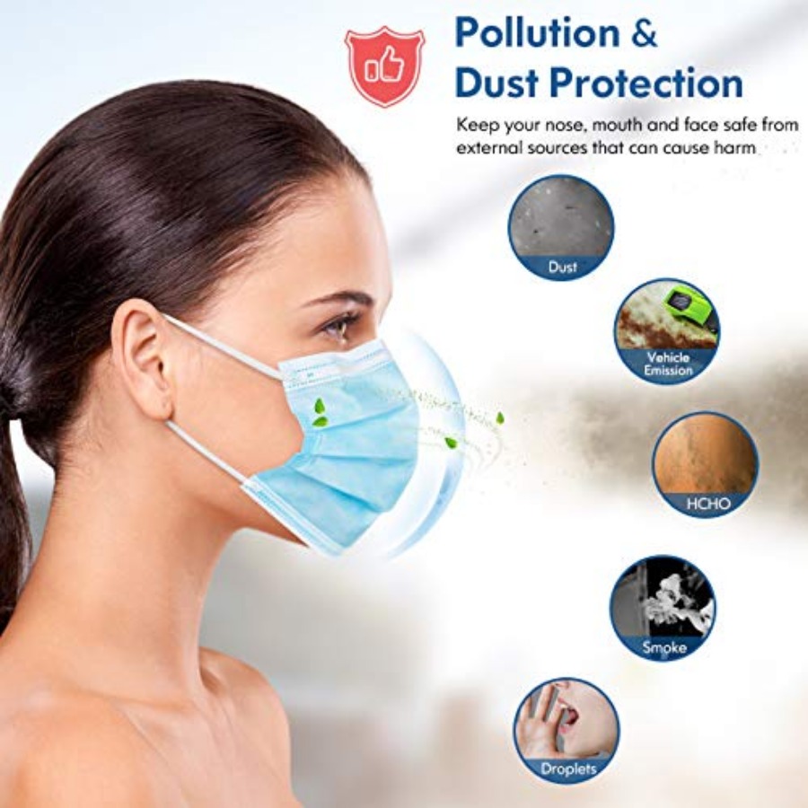 Face Mask Disposable Adults 3P - Disposable Mask Blue 리뷰 및 가격
