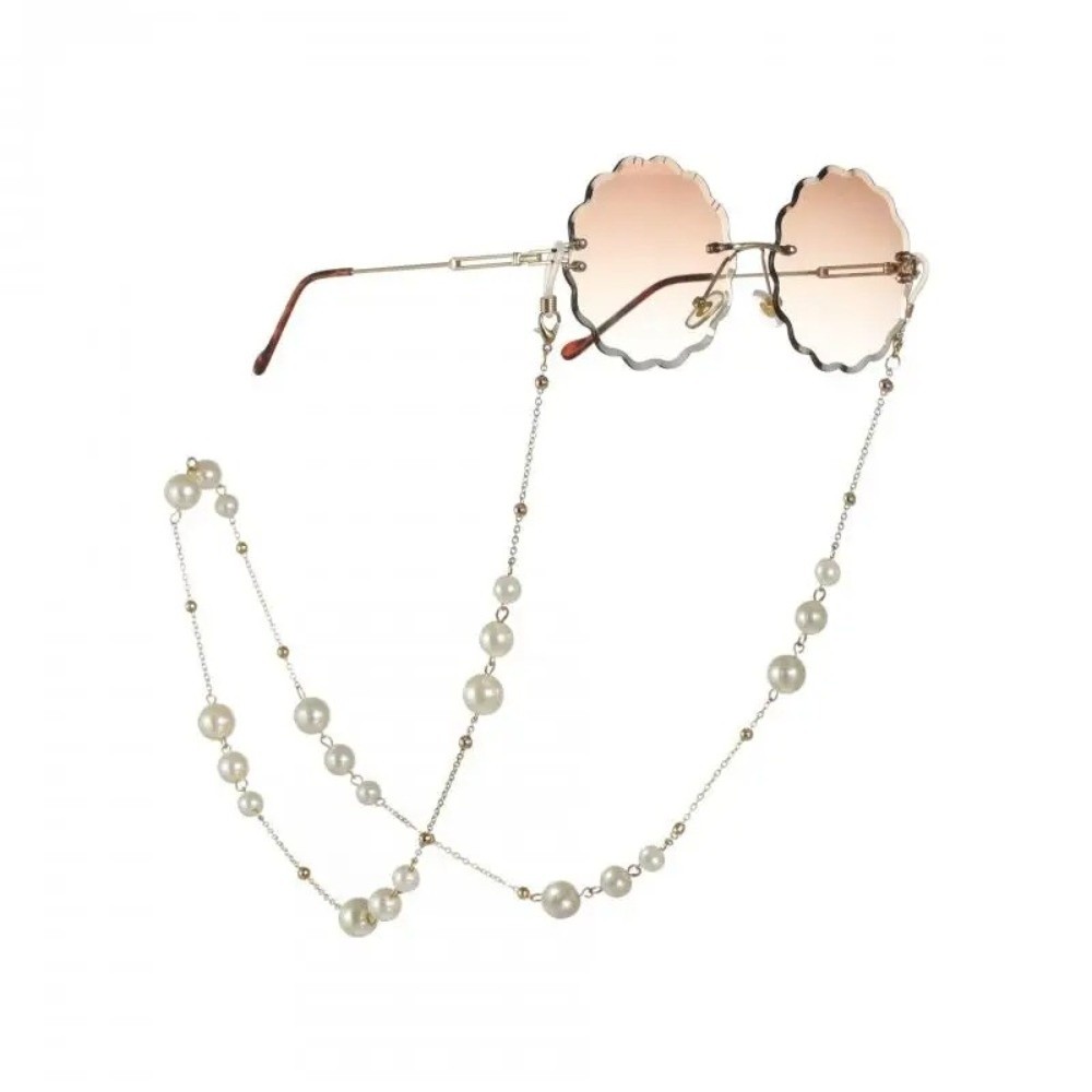 Trendy Pearl Beaded Sunglass C - Mask Lanyard Adjustable 리뷰 및 가격