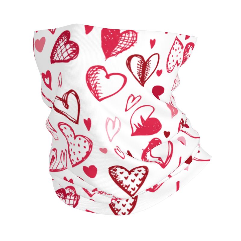 Pink Red Love Hearts Bandana N - Neck Gaiter Face Cover 리뷰 및 가격