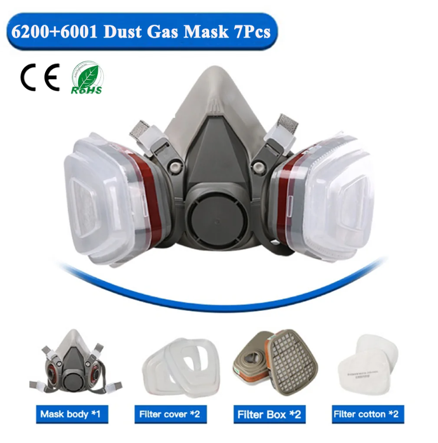 6200 Respirator Dust Gas Mask  - Face Mask Storage Box 리뷰 및 가격