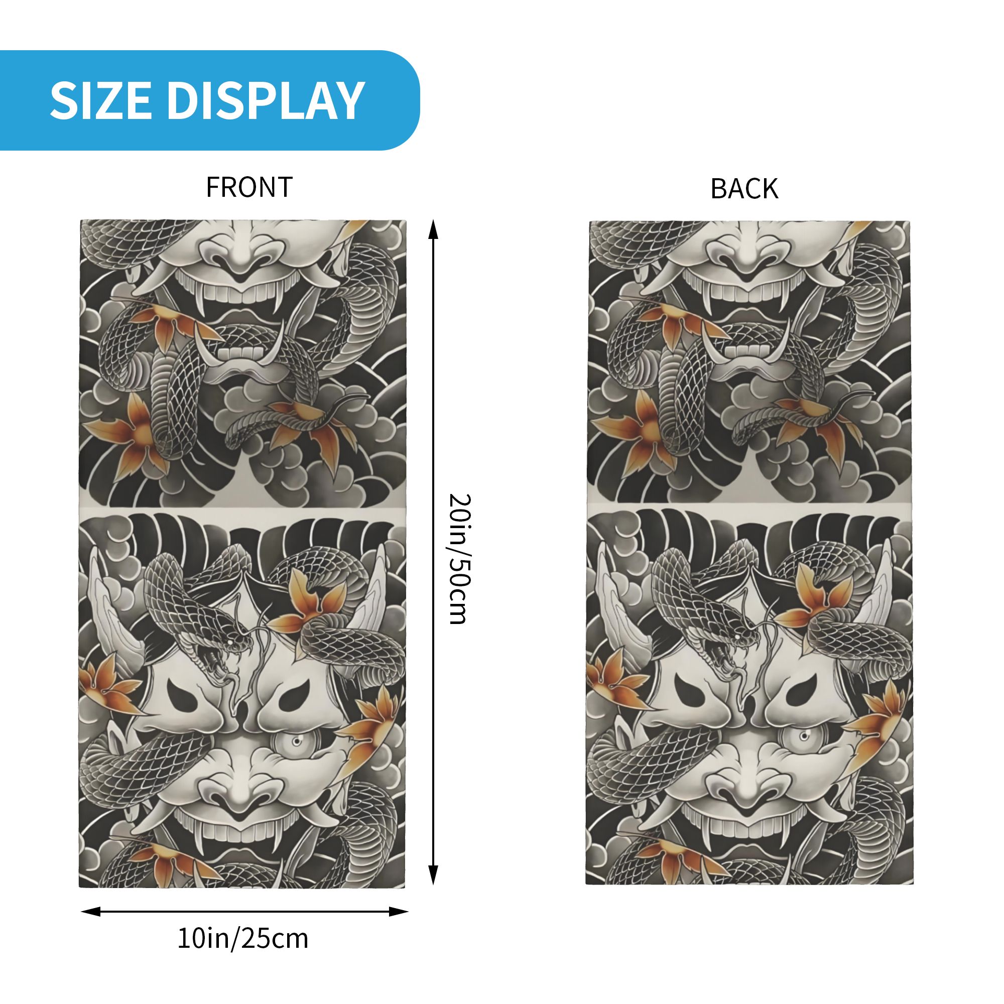 Custom Samurai Oni Demon Banda - Neck Gaiter Face Cover 리뷰 및 가격