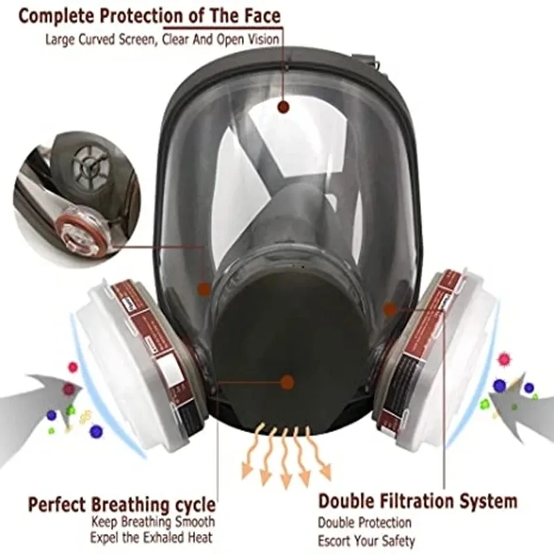 Large Size 6800 Gas Mask Full  - Kn95 Respirator Mask 리뷰 및 가격