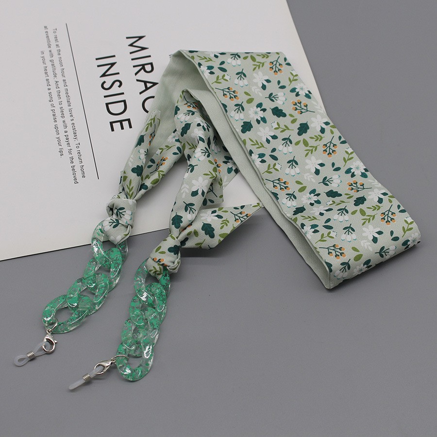 Bohemia Print Silk Scarf Glass - Mask Chain Holder 리뷰 및 가격