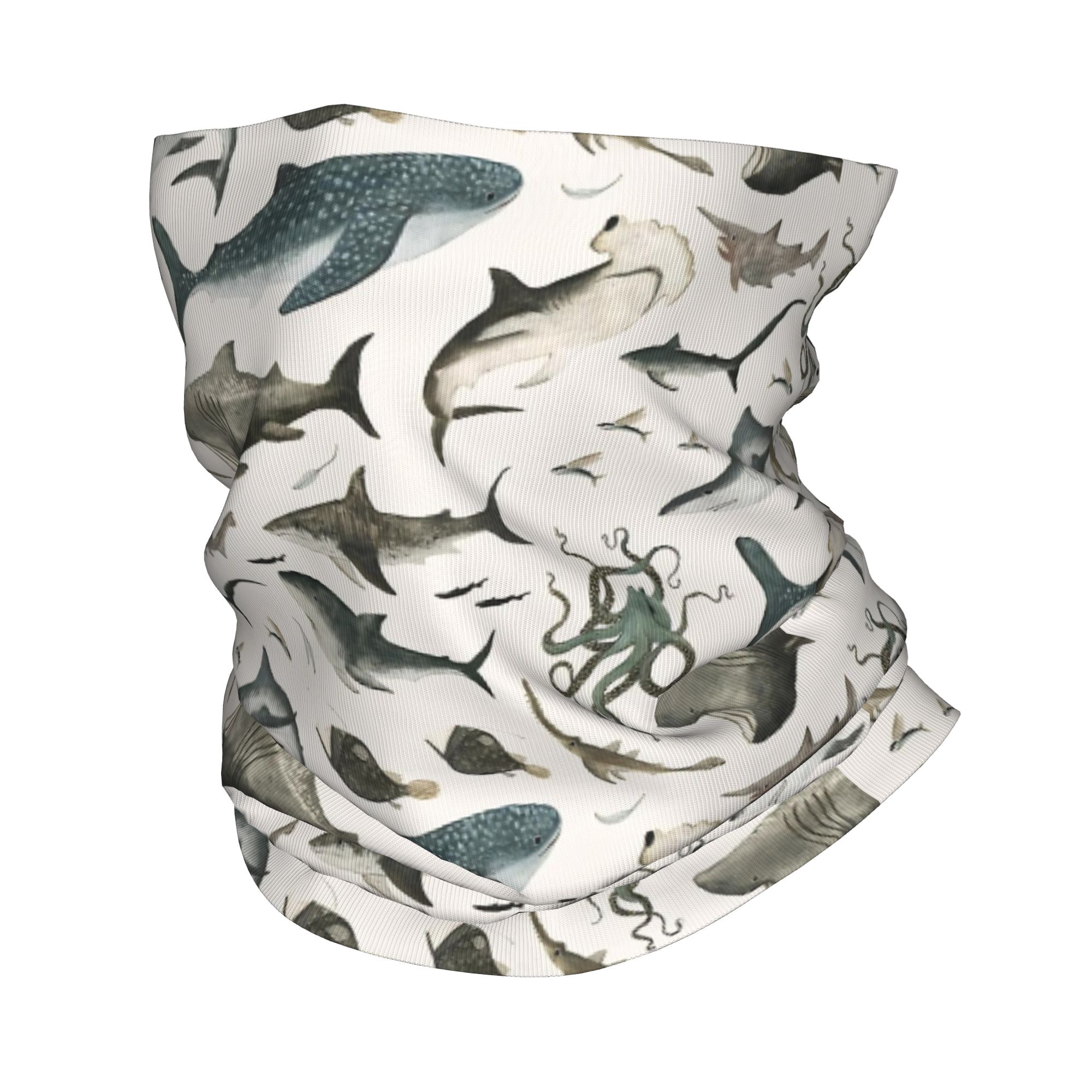 Shark Ocean Animal Sharks Band - Neck Gaiter Face Cover 리뷰 및 가격