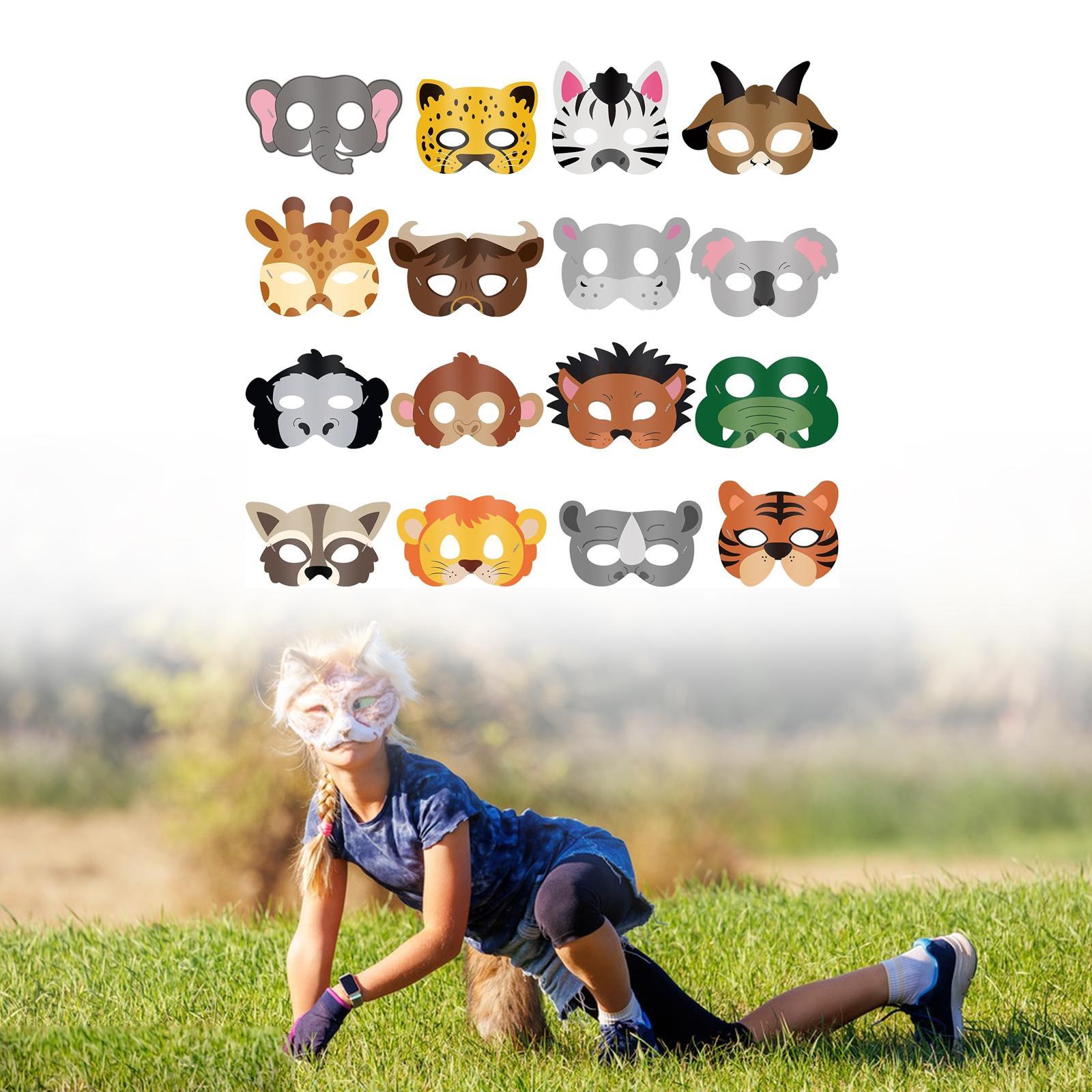 16 Pieces Animal Face Mask Cut - Kids Face Mask 리뷰 및 가격