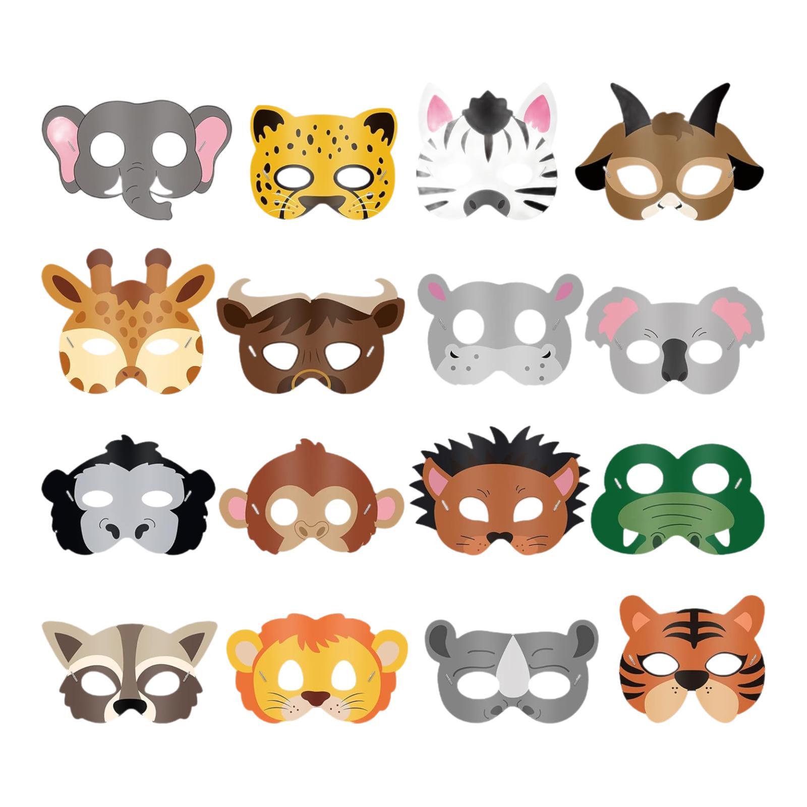 16 Pieces Animal Face Mask Cut - Kids Face Mask 리뷰 및 가격