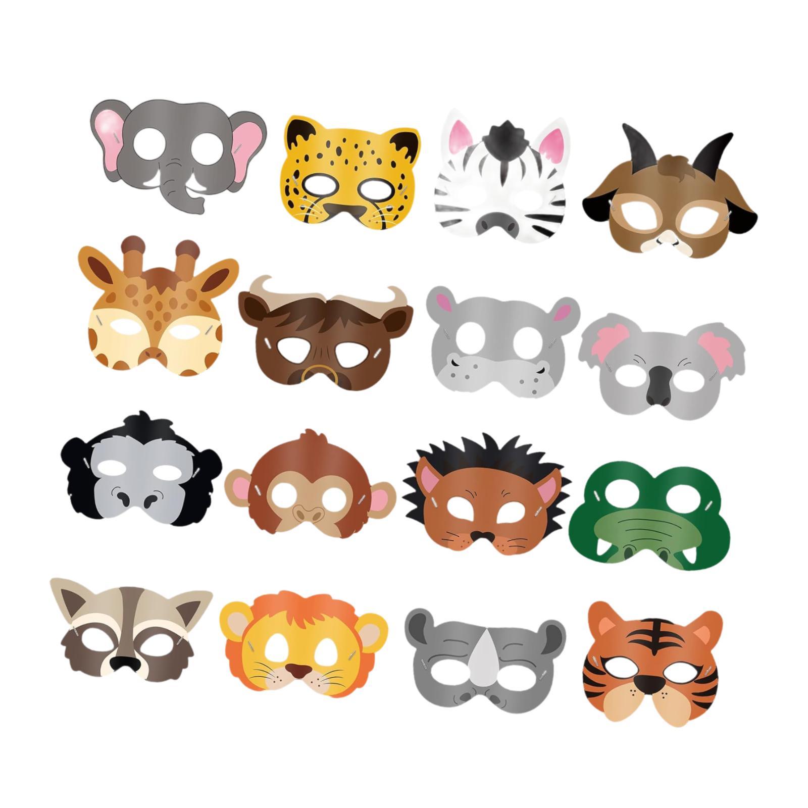 16 Pieces Animal Face Mask Cut - Kids Face Mask 리뷰 및 가격