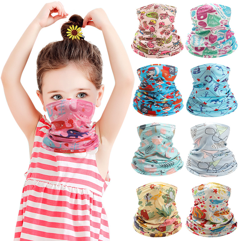 Kids Neck Cover Cute Ice Silk  - Kids Face Mask 리뷰 및 가격