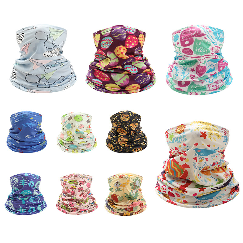 Kids Neck Cover Cute Ice Silk  - Kids Face Mask 리뷰 및 가격
