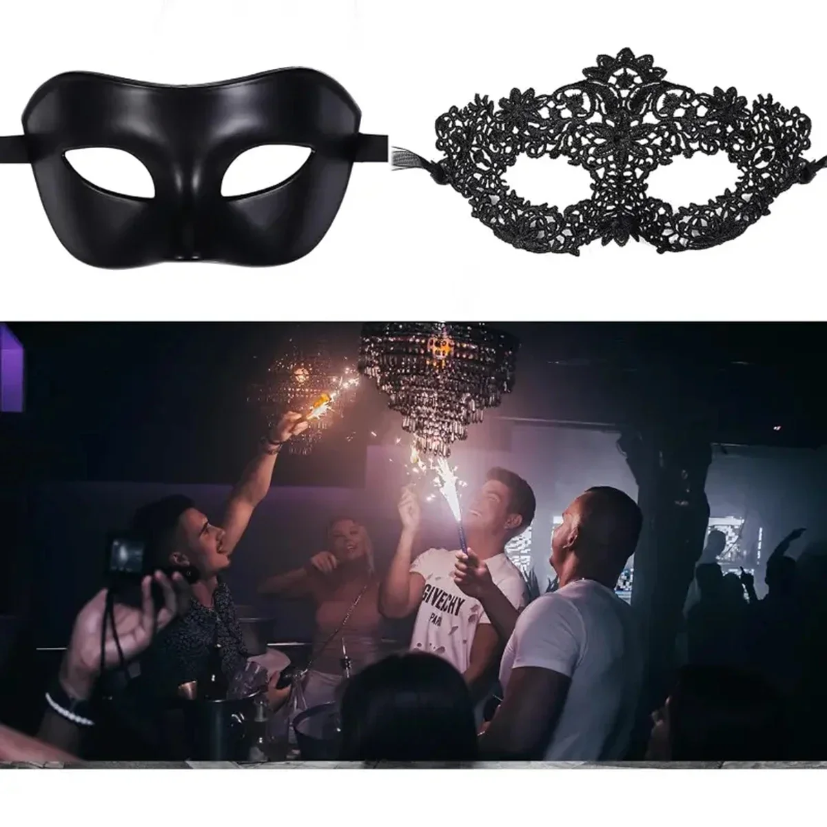 2pcs Elegant Black Lace Masque - Black Face Mask Pack 리뷰 및 가격