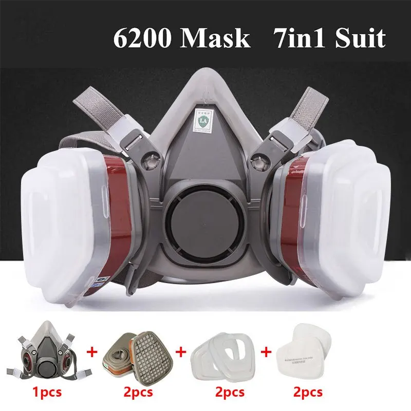 6200 7 in1 Gas Mask Gas-Proof  - Respirator Half Face 리뷰 및 가격