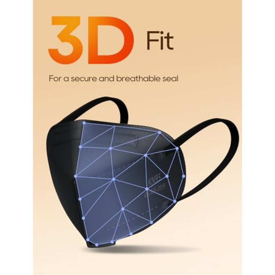 KN95 Face Masks 50 Pack for Ad - Black Face Mask Pack 리뷰 및 가격